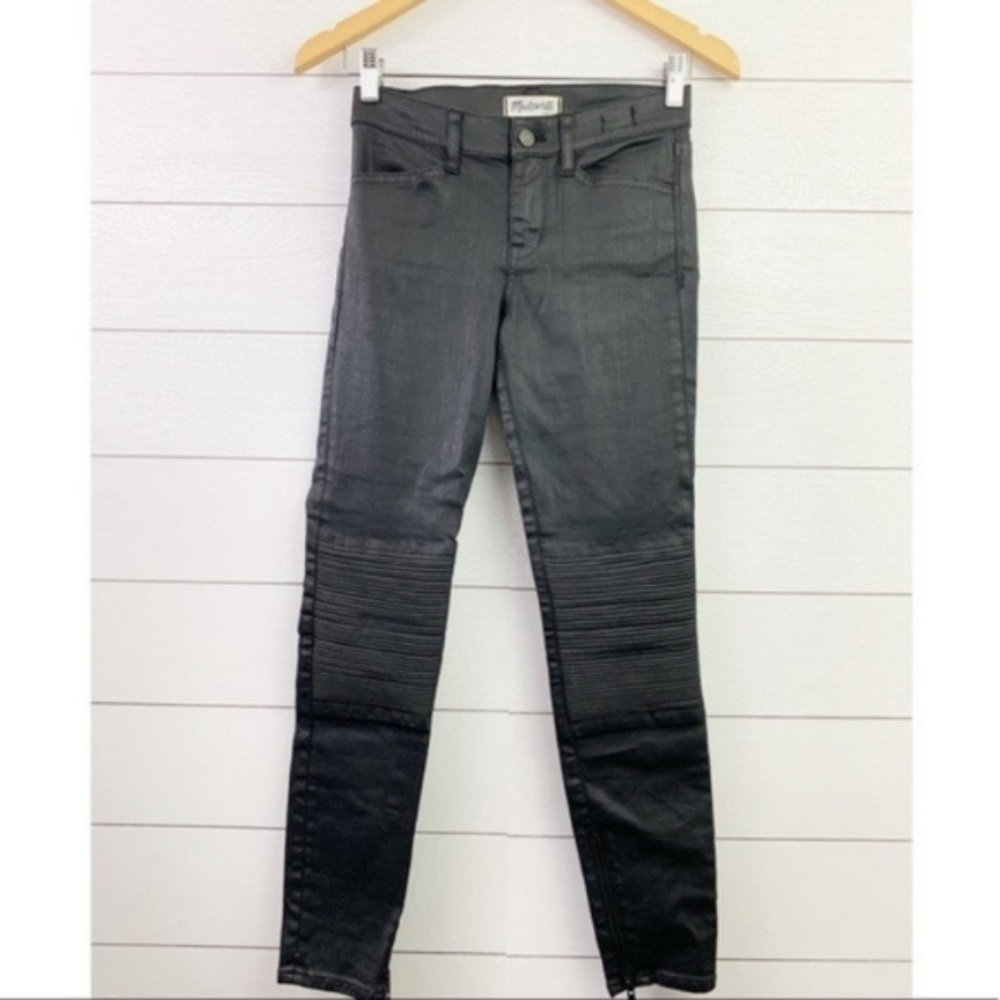 Madewell Black Moto Skinny Skinny Jeans Size 25